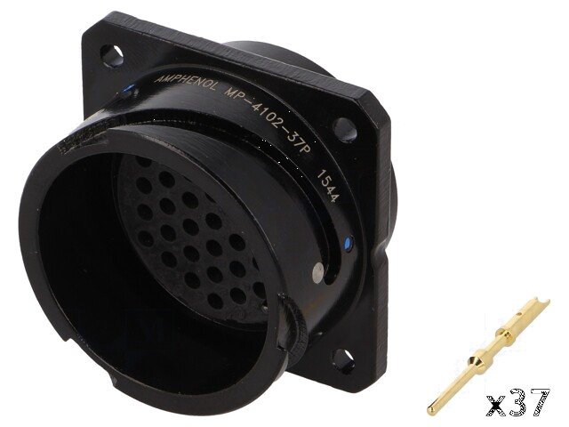 Connector: rond; contact; Afmeting: 16; MP-41; mannelijk; PIN: 37 Connector: rond; contact; Afmeting: 16; MP-41; mannelijk; PIN: 37